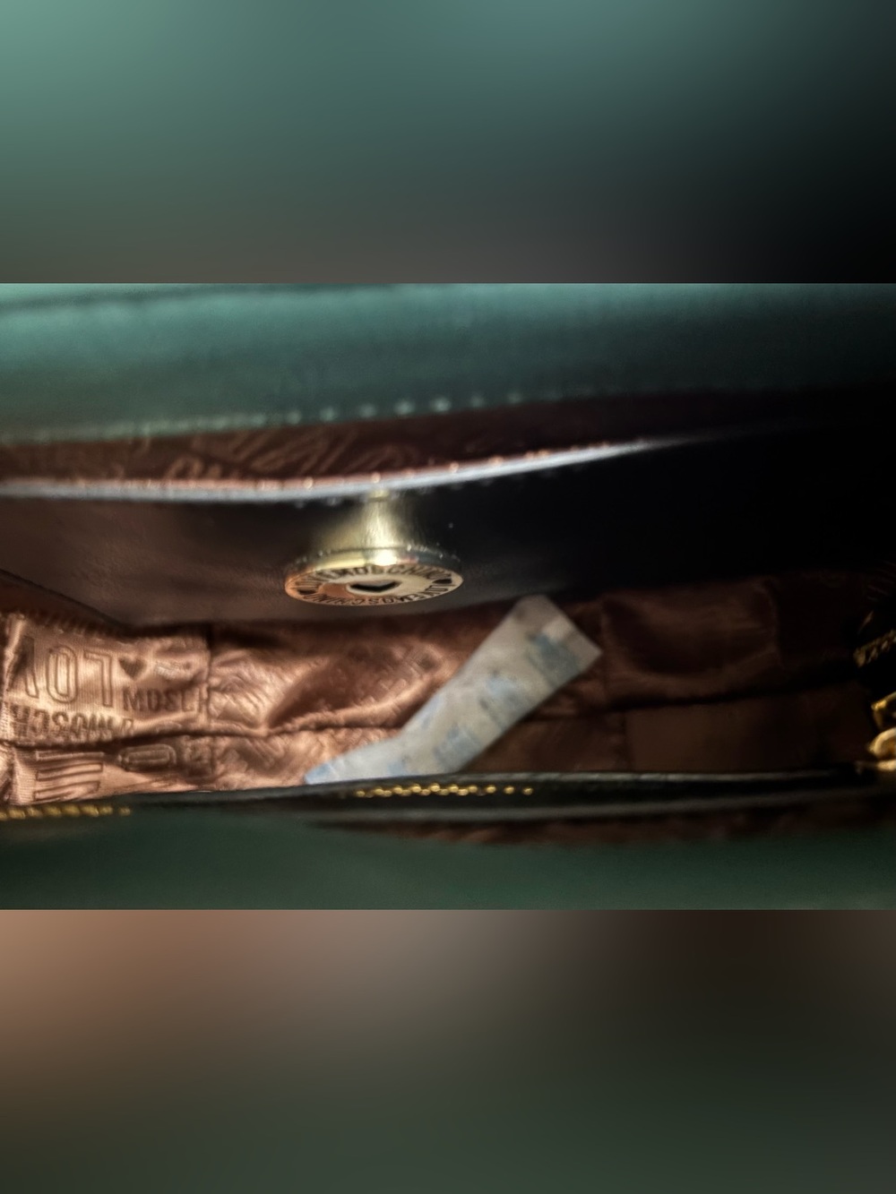 Love Moschino Fancy Heart Emerald Green Crossbody Bag - Picture 6 of 9